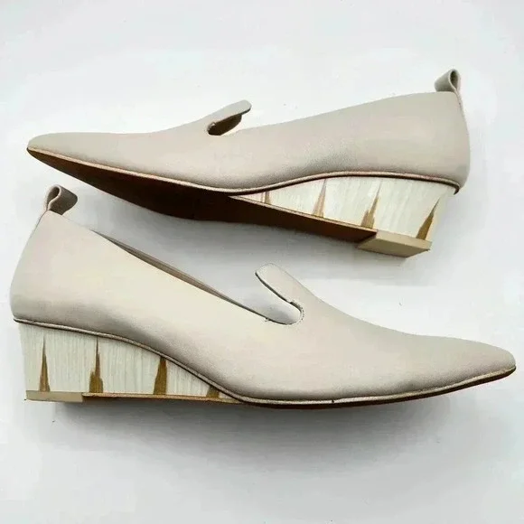 Franco Sarto Womens Cammera Wedges Pump Pointed Toe Leather upper 10 M - Picture 9 of 14